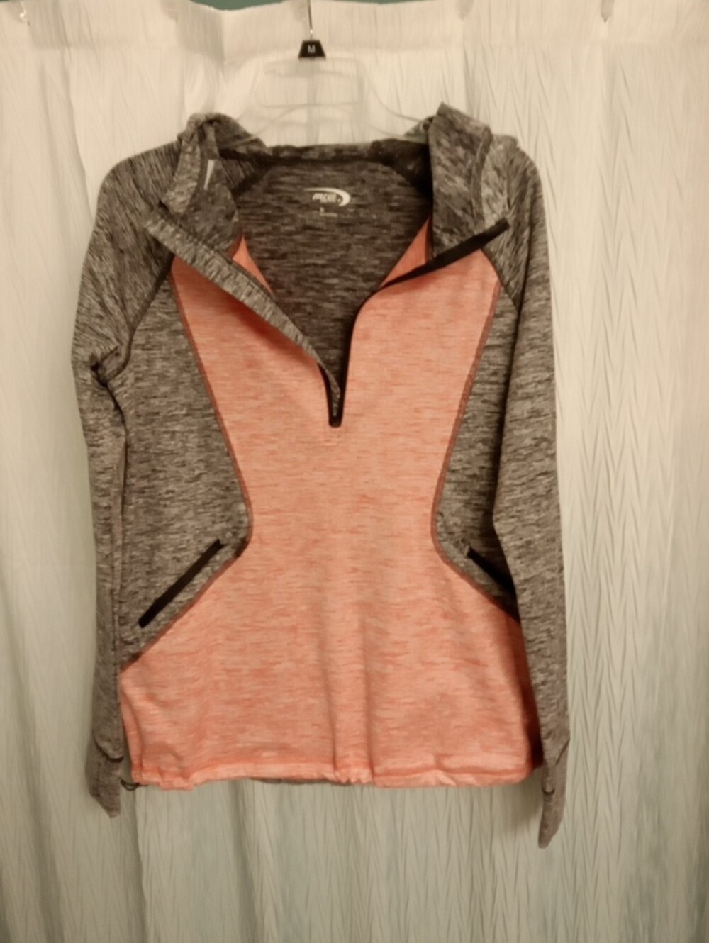 MTA Sport Women's Athletic Hoodie - Heather Gray & Coral